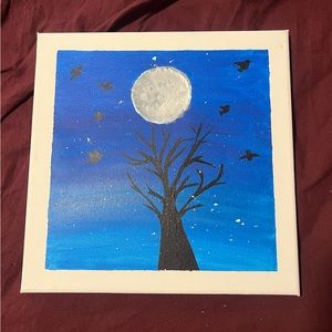 Kissing the Full Moon Painting